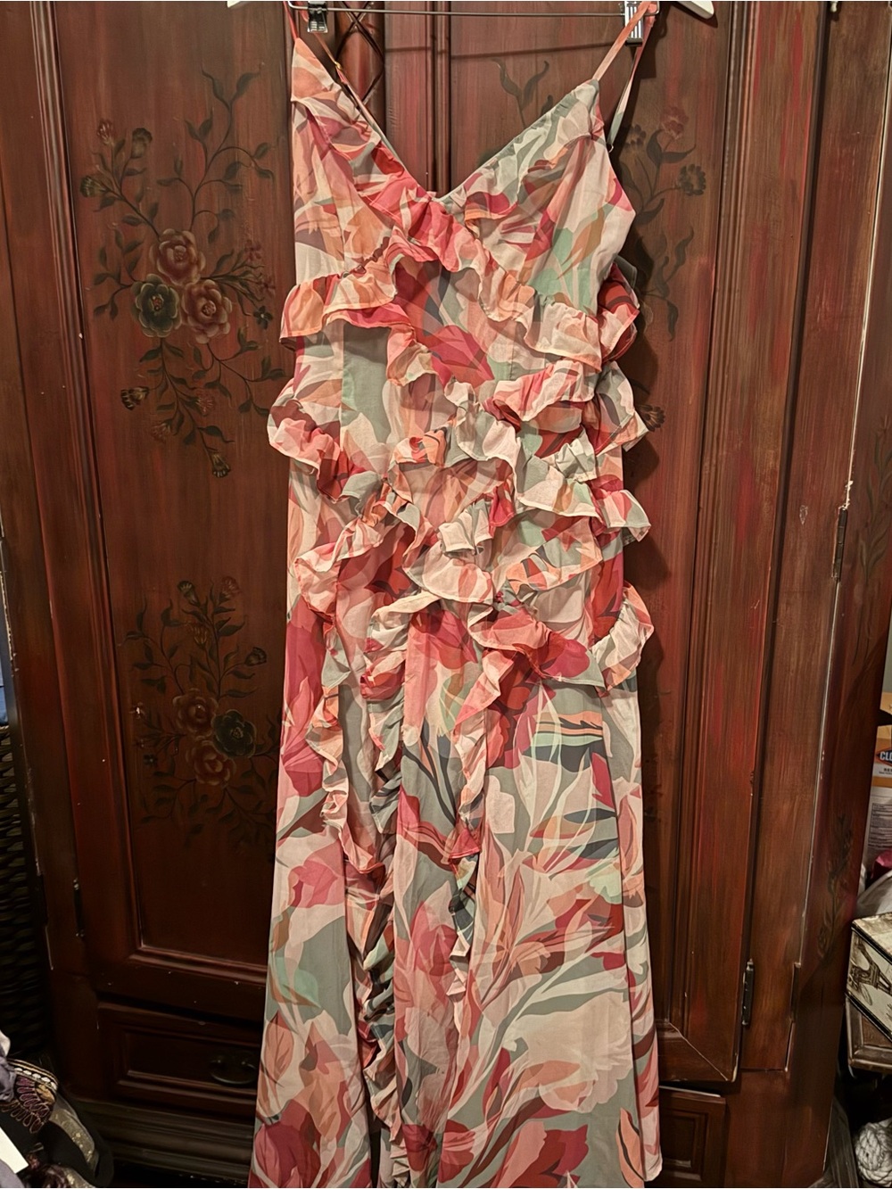 HUTCH Floral Ruffle Maxi Dress - Picture 3 of 5